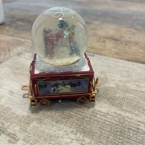 Thomas Kinkade Wonderland Express Snow Globe Train Winter Wonderland Snow Man